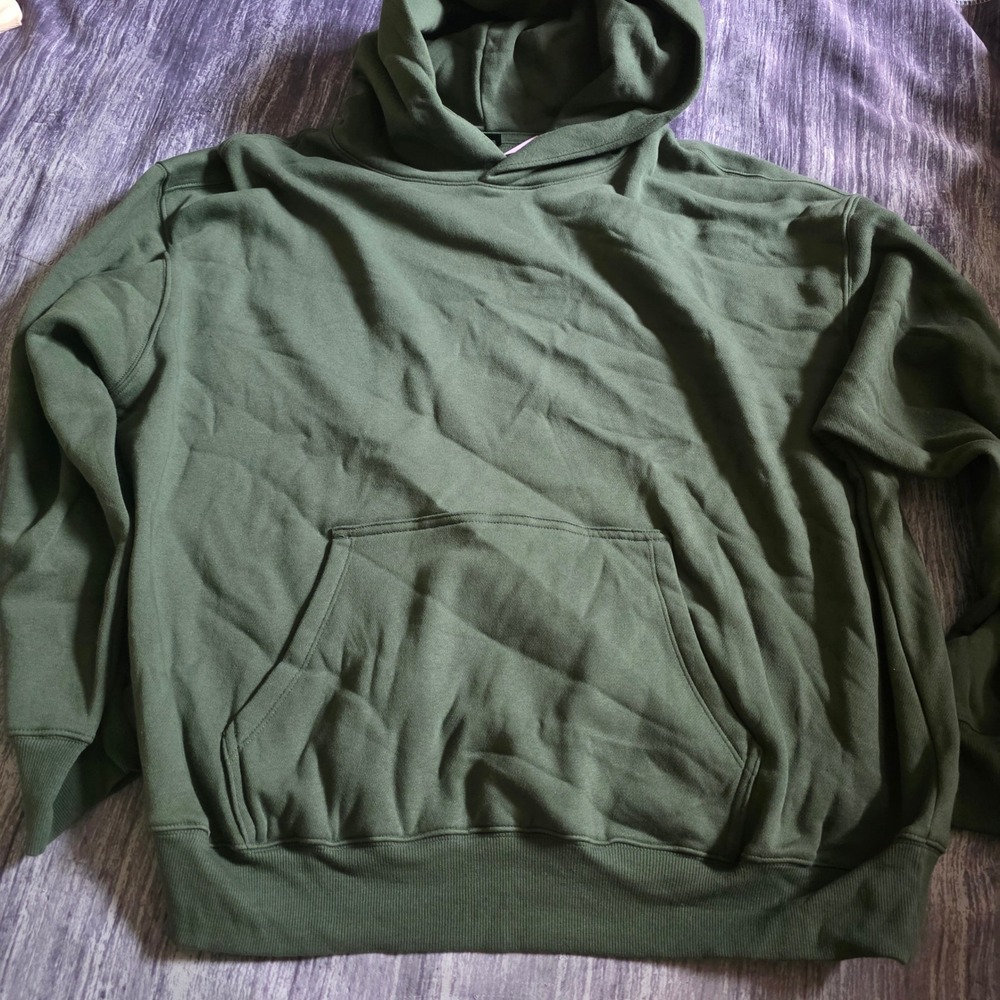 Wild Fable Perfect Oversized Hoodie Dark Green Cotton Blend Pullover NWT XXL